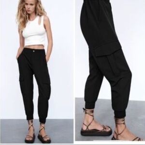 Zara Parachute Cargo Joggers Medium